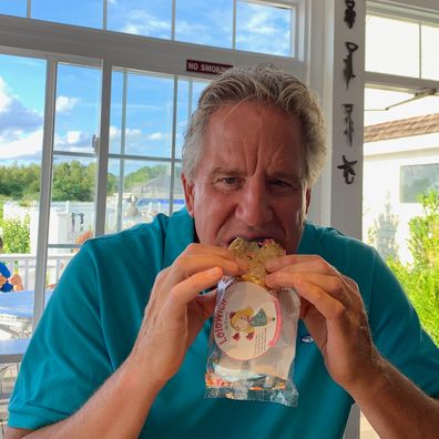 A Man Enjoying a LoloWich Ice Cream Sandwich